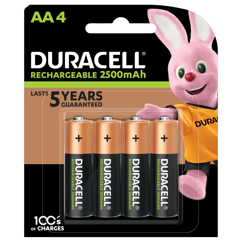Pile rechargeable Ultra 2500 mAh AA LR6 - Pack de 4 Piles - Duracell 
